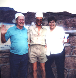 Bill, Dan, Mom in Nevada 1988
